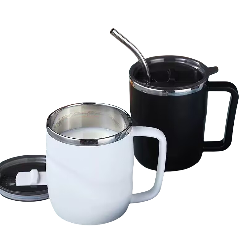 Coffee Equipment Eu - 400 ml isolierte Kaffeetasse mit Schiebedeckel,