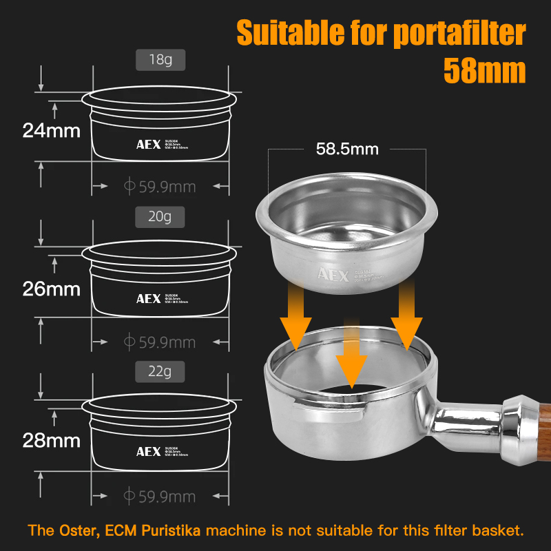 Kaffee Filter Korb 58MM AEX Pr – Coffee Equipment Accessories Bewertung und Preis
